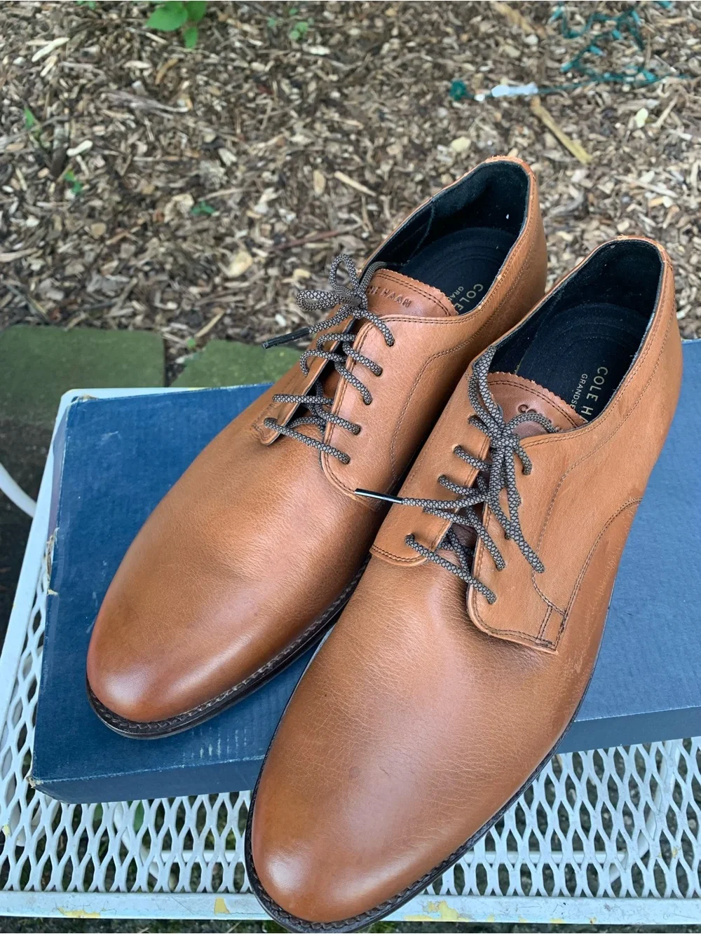 Cole Haan Men's Size 11.5 D Modern Essential Plain Toe Oxford Shoes British Tan